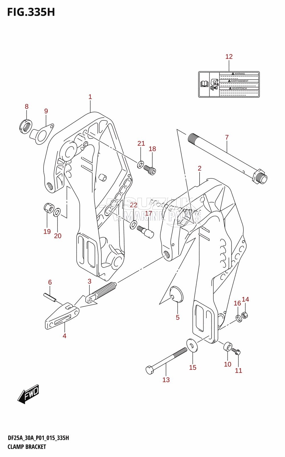 CLAMP BRACKET (DF30ATH:P01)