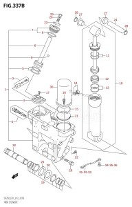 DF250Z From 25003Z-310001 (E01 E40)  2013 drawing TRIM CYLINDER (DF200T:E40:X-TRANSOM)