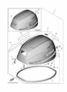 F25GWHL drawing TOP-COWLING