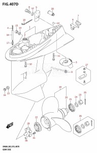 DF60A From 06003F-510001 (E03)  2015 drawing GEAR CASE (DF50AVT:E03)