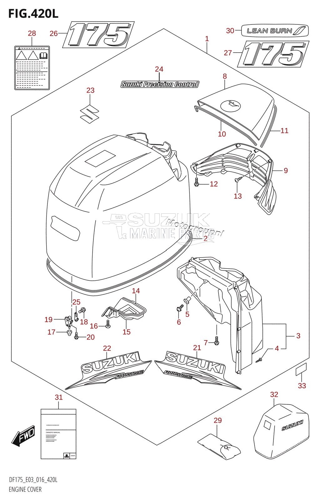 ENGINE COVER (DF175TG:E03)