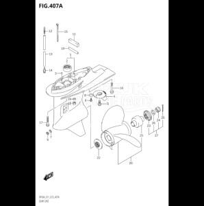 10004F-140001 (2021) 100hp E01 E40-Gen. Export 1 - Costa Rica (DF100BT  DF100BT   DF100BT) DF100B drawing GEAR CASE (SEE NOTE)