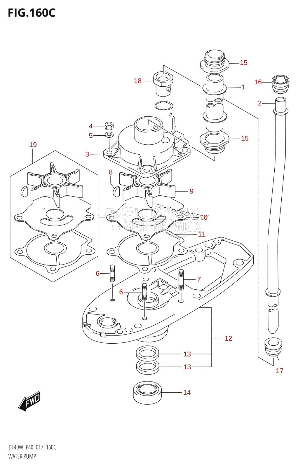 WATER PUMP (DT40WR:P40)