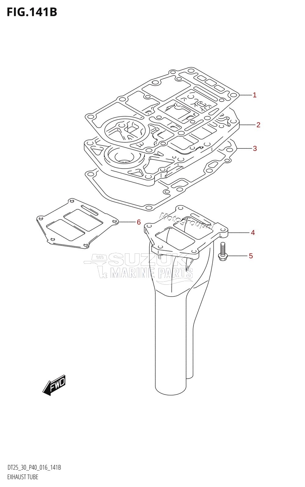 EXHAUST TUBE (DT30:P40)