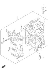 Outboard DF 25A drawing Cylinder Block