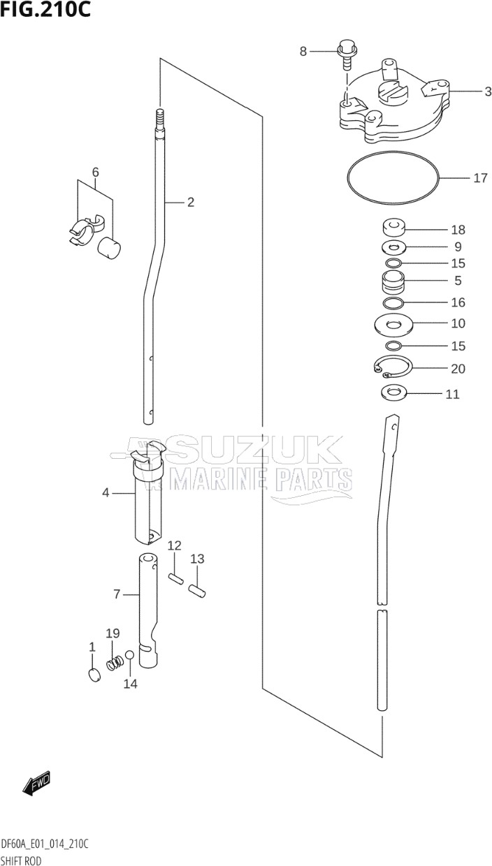 SHIFT ROD (DF60AVT:E01)