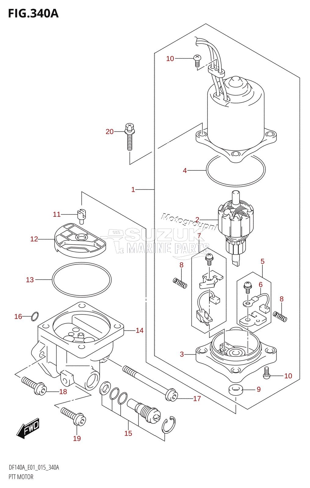 PTT MOTOR (DF100AT:E01)