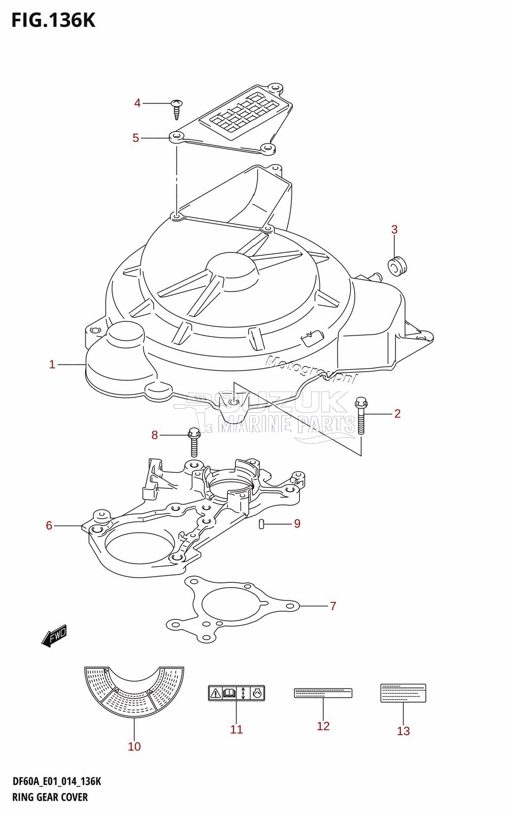 RING GEAR COVER (DF60AQH:E40)