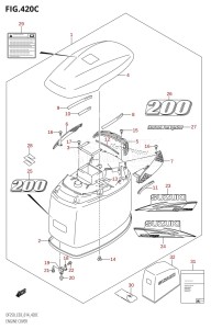 DF200Z From 20002Z-410001 (E03)  2014 drawing ENGINE COVER (DF200Z:E03)