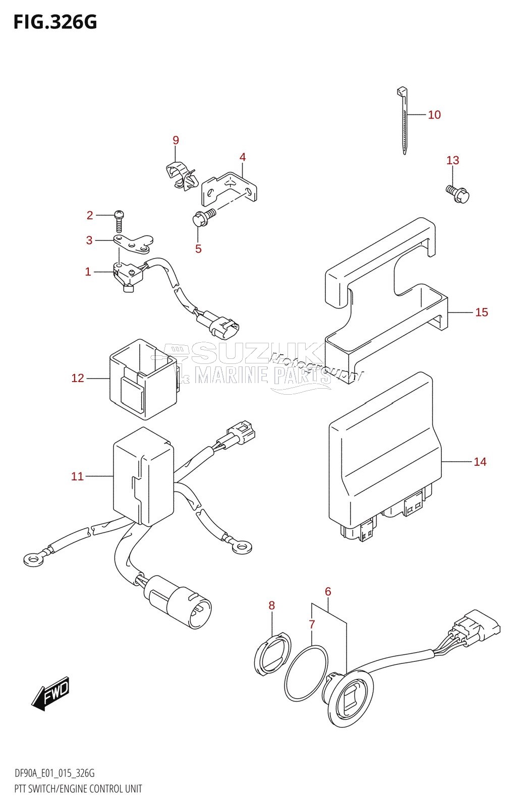 PTT SWITCH /​ ENGINE CONTROL UNIT (DF90A:E01)