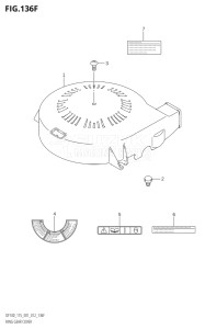 10002F-210001 (2012) 100hp E01 E40-Gen. Export 1 - Costa Rica (DF100T) DF100 drawing RING GEAR COVER (DF115Z:E40)