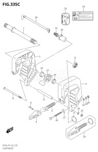 02002F-240001 (2022) 20hp E01 P01 P40-Gen. Export 1 (DF20A    DF20AR  DF20AR    DF20AT  DF20AT    DF20ATH  DF20ATH) DF20A drawing CLAMP BRACKET (DF9.9BR,DF15AR,DF20AR)