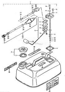 DT65 From 6501-2xxxx ()  1982 drawing FUEL TANK (E28)