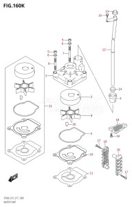 04004F-710001 (2017) 40hp E34-Italy (DF40AST) DF40A drawing WATER PUMP (DF60AQH:E40)