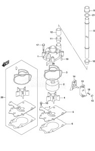 Outboard DF 250 drawing Water Pump SS Model