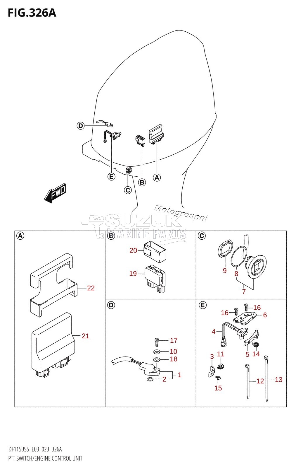 PTT SWITCH /​ ENGINE CONTROL UNIT