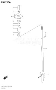 00801F-510001 (2005) 8hp P01-Gen. Export 1 (DF8A  DF8AR) DF8A drawing SHIFT ROD