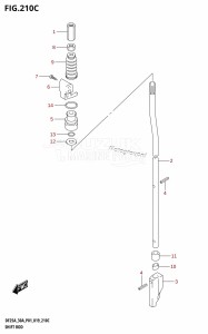 DF25A From 02504F-910001 (P01)  2019 drawing SHIFT ROD (DF30AQ)