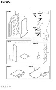 14003Z-610001 (2016) 140hp E01-Gen. Export 1 (DF140AZ) DF140AZ drawing OPT:GASKET SET