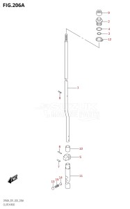 05003F-040001 (2020) 50hp E01-Gen. Export 1 (DF50A  DF50ATH) DF50A drawing CLUTCH ROD (DF40A:E01,DF40AST:E34,DF50A:E01)