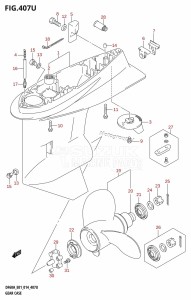 DF60A From 06003F-410001 (E01 E40)  2014 drawing GEAR CASE (DF60AVTH:E40)