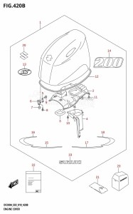 DF200A From 20003F-810001 (E03)  2018 drawing ENGINE COVER (DF200AST)