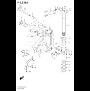 10004F-240001 (2022) 100hp E01 E40-Gen. Export 1 - Costa Rica (DF100BT  DF140Z) DF100B drawing SWIVEL BRACKET (SEE NOTE)