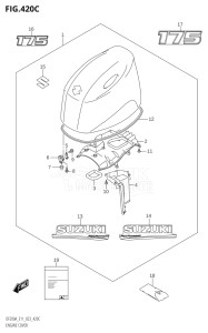 17503F-340001 (2023) 175hp E11 E40-Gen. Export 1-and 2 (DF175AT) DF175A drawing ENGINE COVER ((DF175AT,DF175AZ):020)