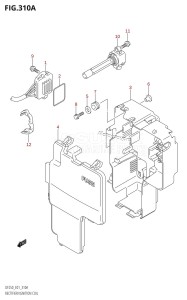 DF250 From 25001F-680001 (E01 E40)  2006 drawing RECTIFIER /​ IGNITION COIL