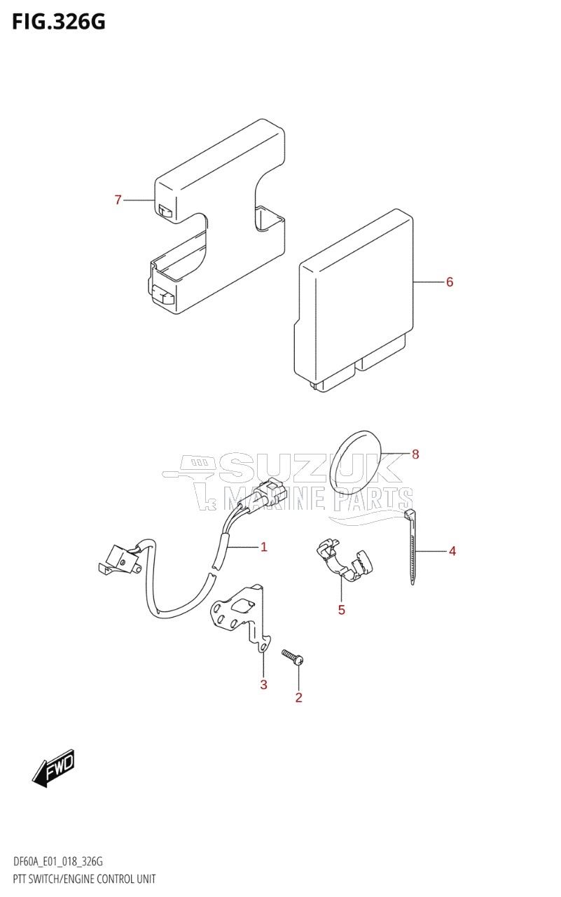 PTT SWITCH / ENGINE CONTROL UNIT (DF60AQH:E01)