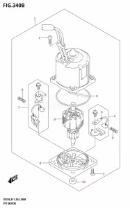 DF250T From 25003F-440001 (E11 - E40 E03)  2024 drawing PTT MOTOR (X-TRANSOM,XX-TRANSOM)