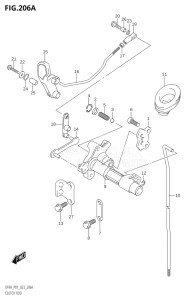 00994F-140001 (2021) 9.9hp P01-Gen. Export 1 (DF9.9A) DF9.9A drawing CLUTCH ROD (DF8A,DF9.9A)