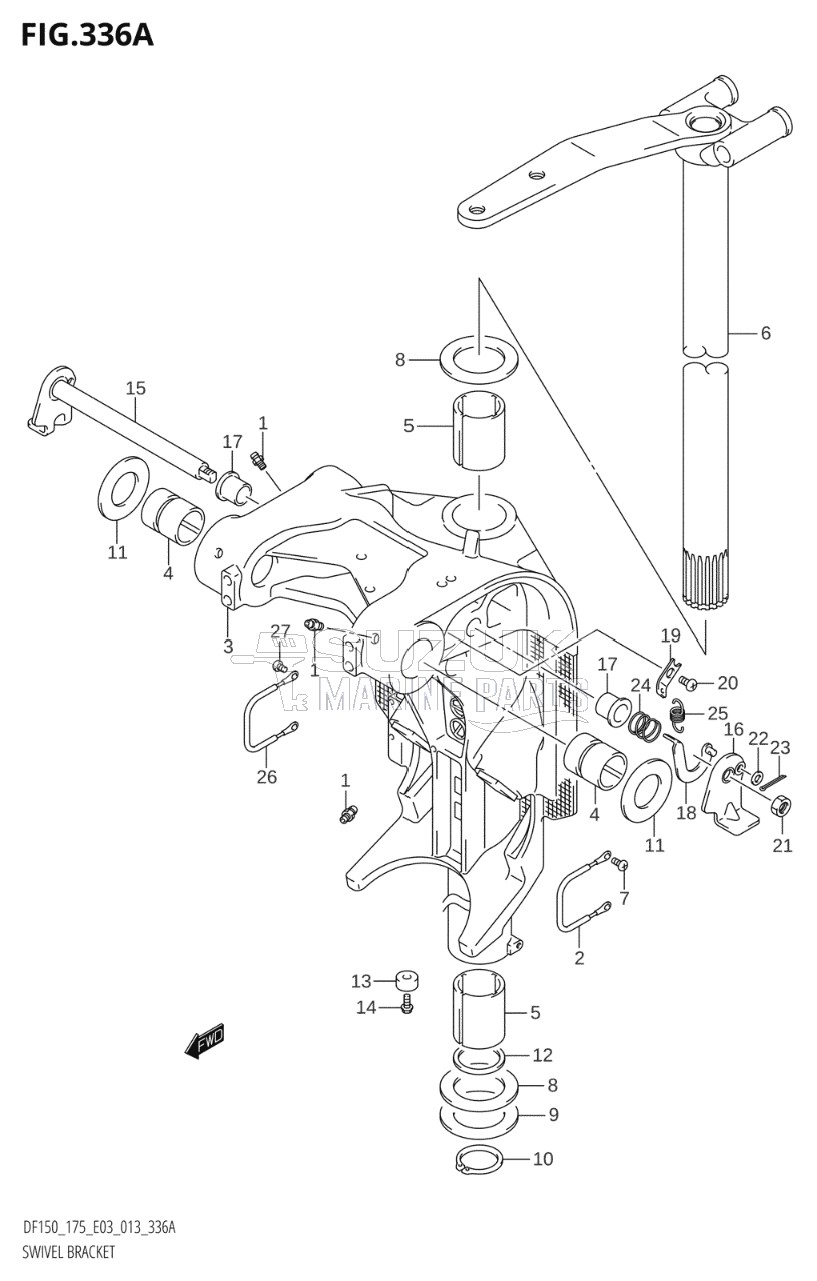 SWIVEL BRACKET (DF150T:E03)