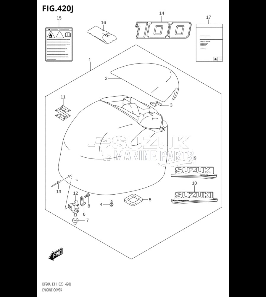 ENGINE COVER (DF100B:020)