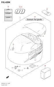 08002F-210001 (2012) 80hp E01 E40-Gen. Export 1 - Costa Rica (DF80A  DF80AT) DF80A drawing ENGINE COVER (DF90ATH:E40)