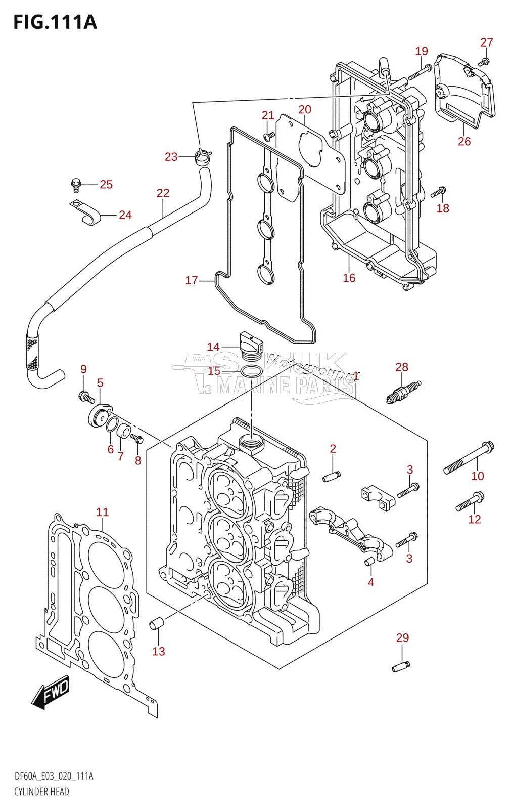 CYLINDER HEAD (DF40A,DF50A,DF50AVT)