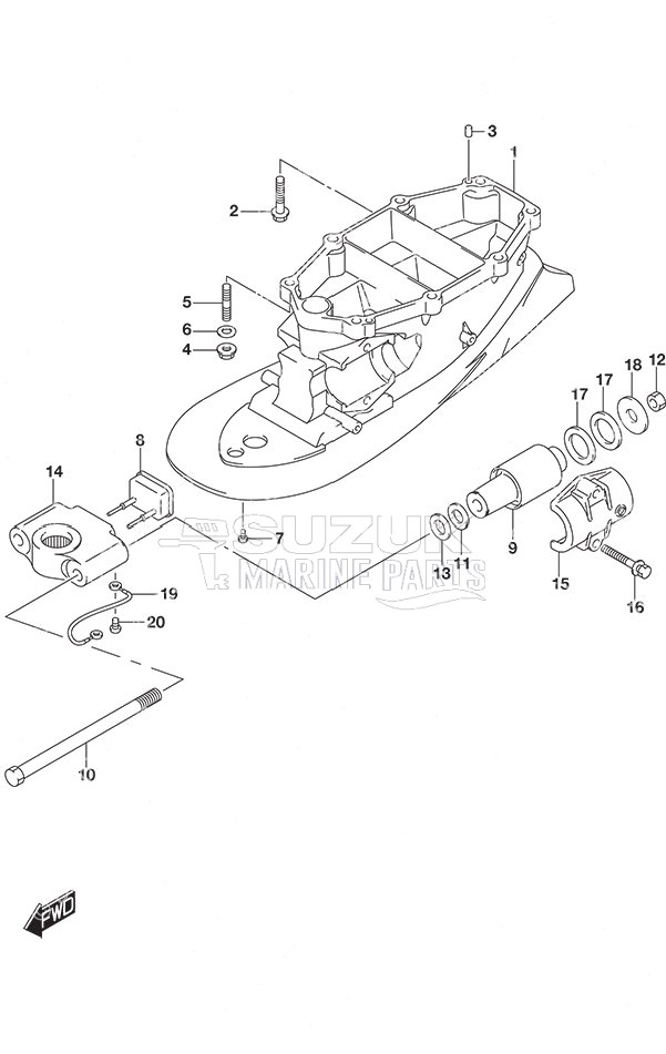 Drive Shaft Housing SS Model w/Transom (L)