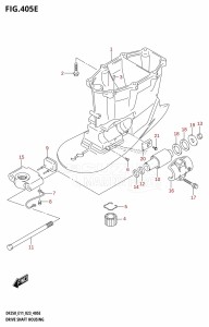 DF225T From 22503F-340001 (E11 E40)  2023 drawing DRIVE SHAFT HOUSING (DF250ST:X-TRANSOM)