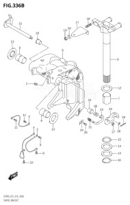 07003F-910001 (2019) 70hp E01 E40-Gen. Export 1 - Costa Rica (DF70A  DF70ATH) DF70A drawing SWIVEL BRACKET (DF80A)