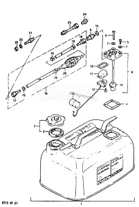 DT15 From 01501-508231 ()  1985 drawing FUEL TANK