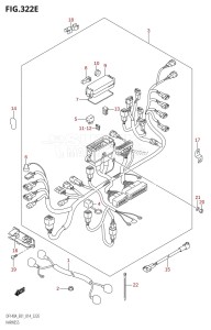 DF100A From 10003F-310001 (E01 E40)  2013 drawing HARNESS (DF115AZ:E01)