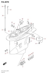 DF150ZG From 15002Z-510001 (E03)  2015 drawing GEAR CASE (DF150ZG:E03)