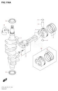 03003F-710001 (2017) 30hp P01 P40-Gen. Export 1 (DF30A  DF30AQ  DF30AR  DF30AT  DF30ATH  DT30  DT30R) DF30A drawing CRANKSHAFT