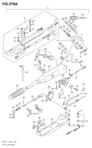 09001F-251001 (2002) 90hp E01-Gen. Export 1 (DF90TK2) DF90 drawing OPT:TILLER HANDLE (K1,K2,K3)