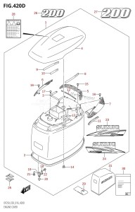 DF200 From 20002F-610001 (E03)  2016 drawing ENGINE COVER (DF200Z:E03)