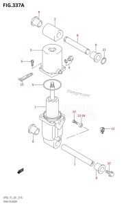 DF115T From 11502F-110001 (E01 E40)  2011 drawing TRIM CYLINDER