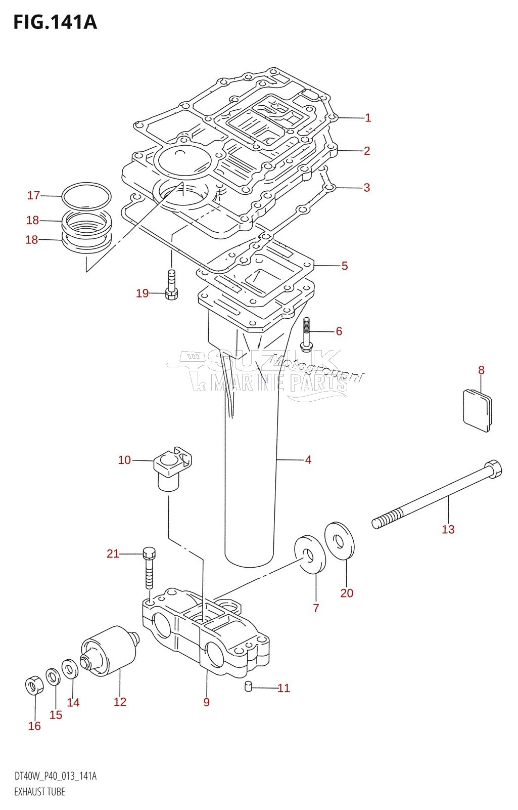 EXHAUST TUBE (DT40W:P40)