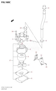 DF150 From 15002F-310001 (E03)  2013 drawing WATER PUMP (DF175T:E03)