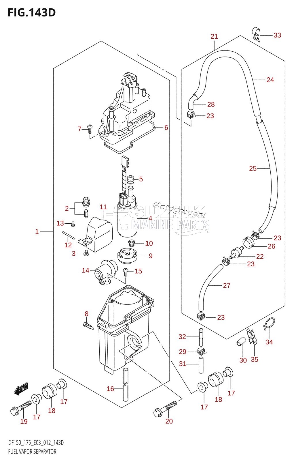 FUEL VAPOR SEPARATOR (DF175Z:E03)