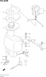 00402F-210001 (2012) 4hp P01-Gen. Export 1 (DF4) DF4 drawing FUEL TANK (DF5:P01)